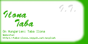 ilona taba business card